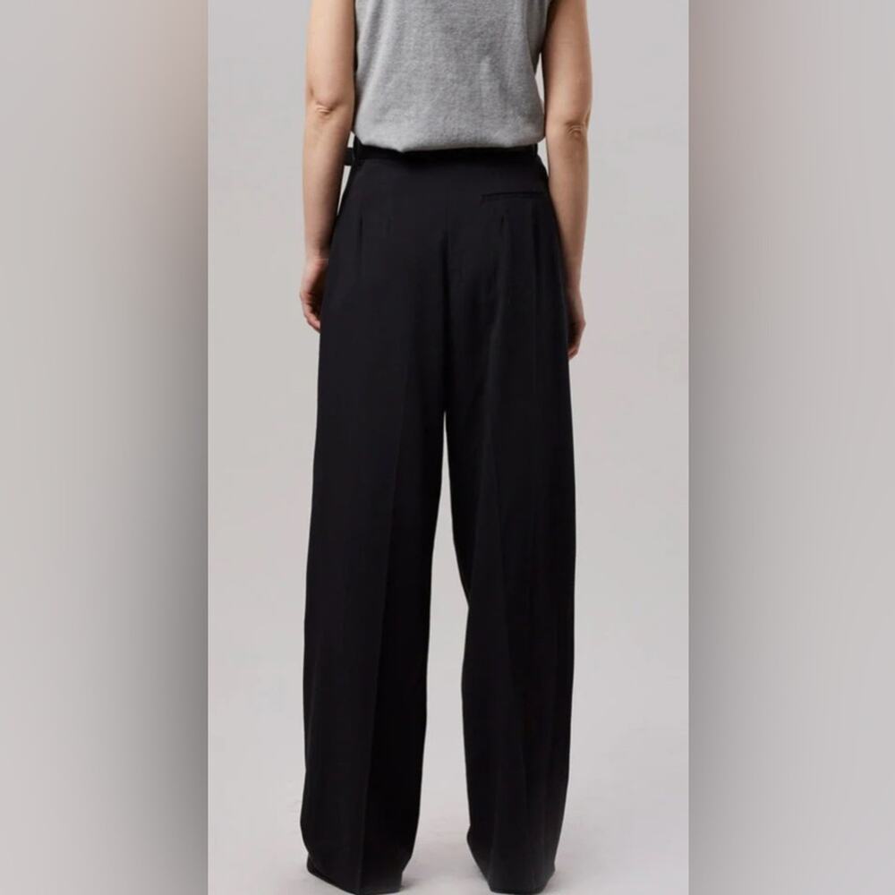 🆕 DIXIE High-rise Wide Leg Black Trousers - L - Picture 3 of 10